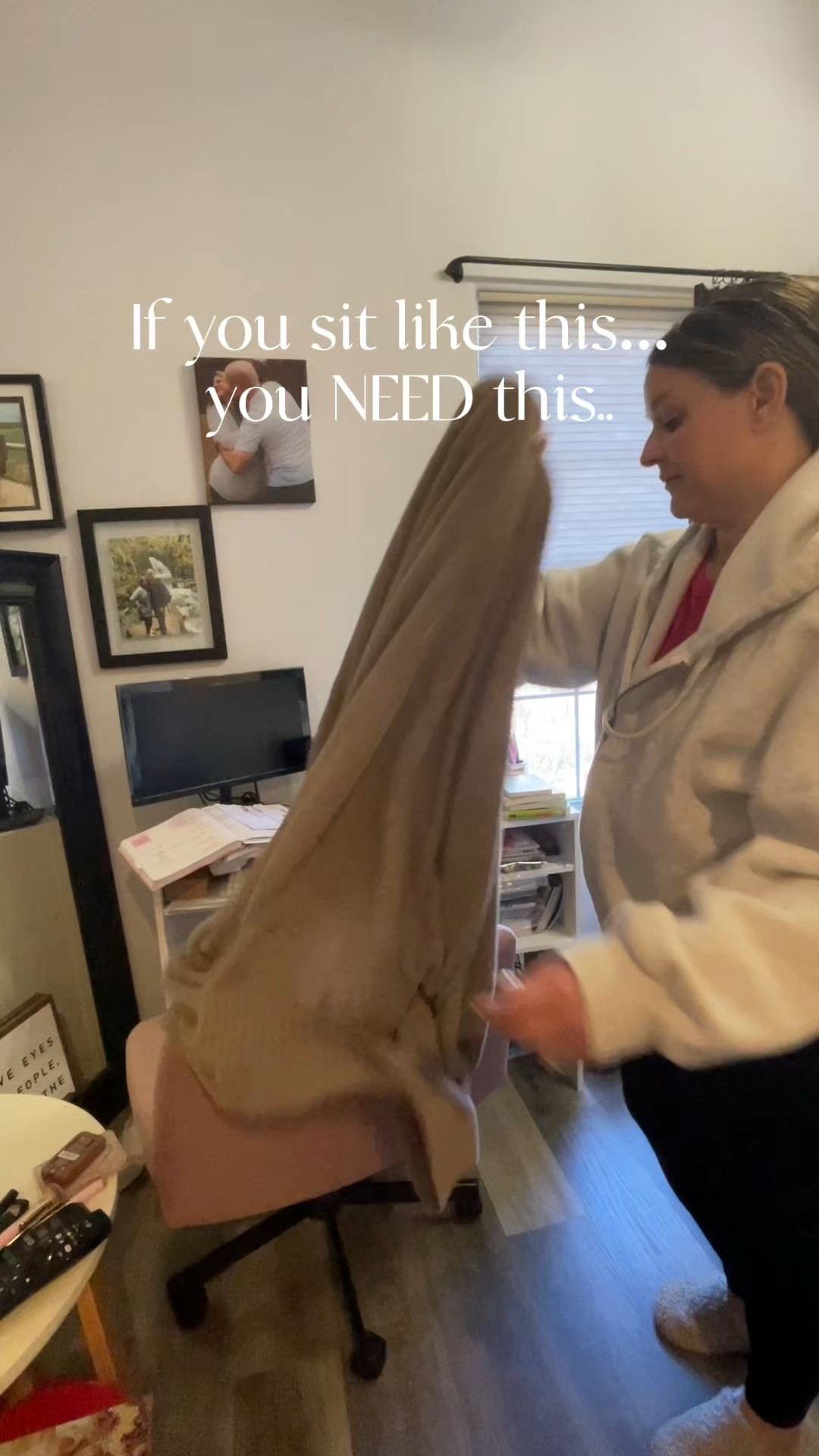 Criss cross chair obsession 🤍 the perfect comfy desk chair for sitting cross legged, working from home, or cozy mom life moments. Wide seat, aesthetic, and actually supportive 🙌 linking my favorite comfy home office chair in my LTK! #ltkhome #ltkfinds #homeofficeideas #comfychair #cozyhome #sahmstyle

#LTKPlusSize #LTKdayinmylife #LTKHome