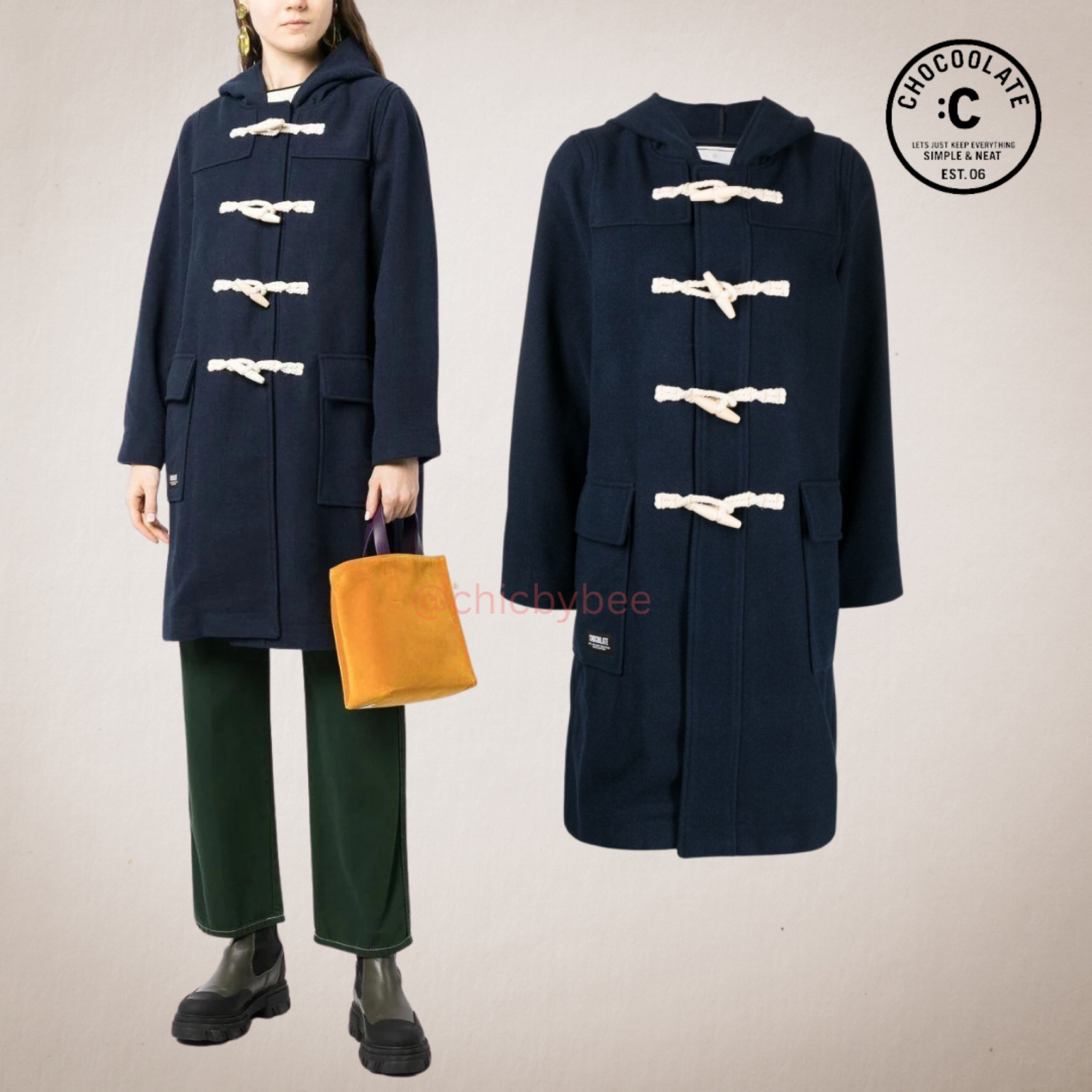 Contrast Fastening Duffle Coat 💙✨

#LTKCyberWeek #LTKSeasonal