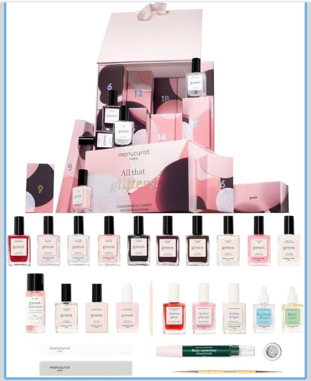 Manucurist Green & Active Advent Calendar 2025-24 Full Size Products : Green Nail Polish Colors, Active Glow, Nail Care & Accessories - Christmas Gifts for Women - Advent Calendar for Adults

#LTKselfcare #LTKGiftGuide #LTKBeauty
