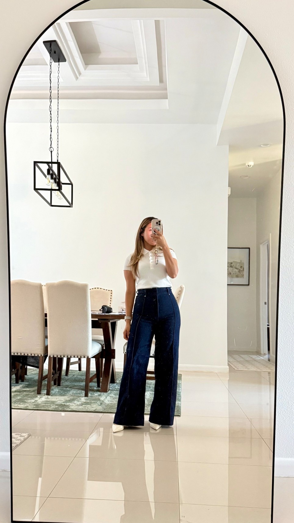 Zara top small. 
Zara jeans 24  

#LTKWorkwear #LTKStyleTip #LTKPetite