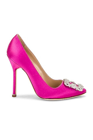 Manolo Blahnik Hangisi 115 Pump in Purple | FWRD | FWRD 