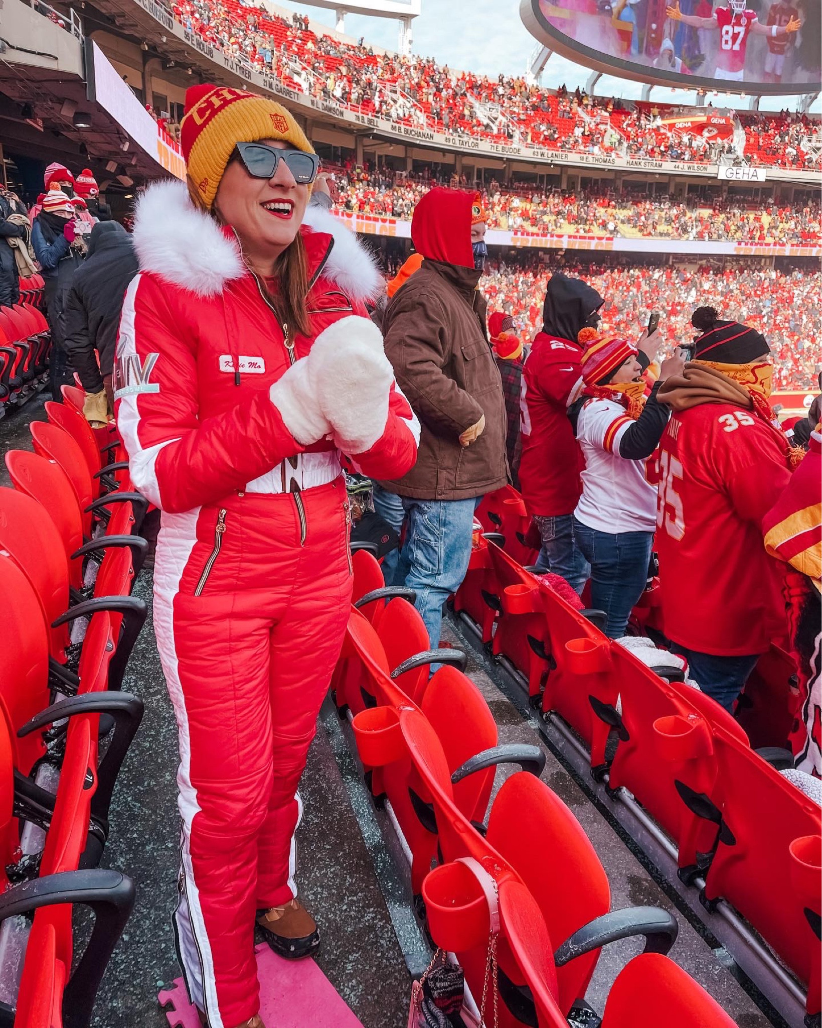 My fav snowsuit! Patches were added by me :) 