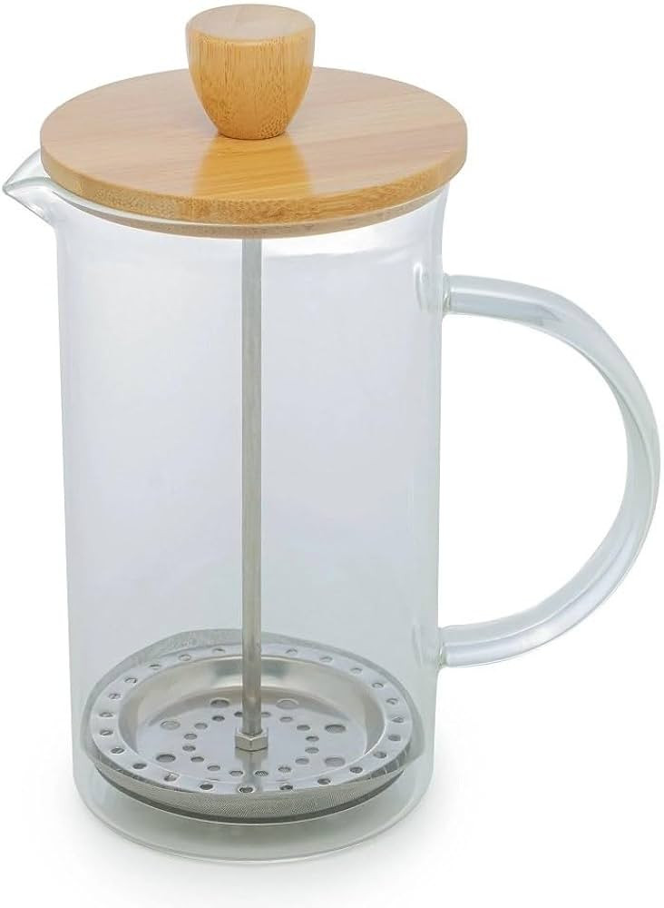 Cafeteira Prensa Francesa de Vidro Borossilicato e Tampa de Bambu 600ml - Wolff | Amazon (BR)