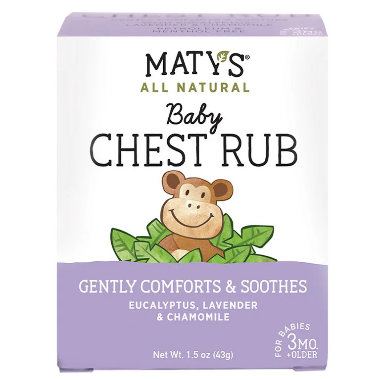 Maty's All Natural Baby Chest Rub, Soothing & Drug-Free Baby Sleep Aid, 1.5 oz | Walmart (US)