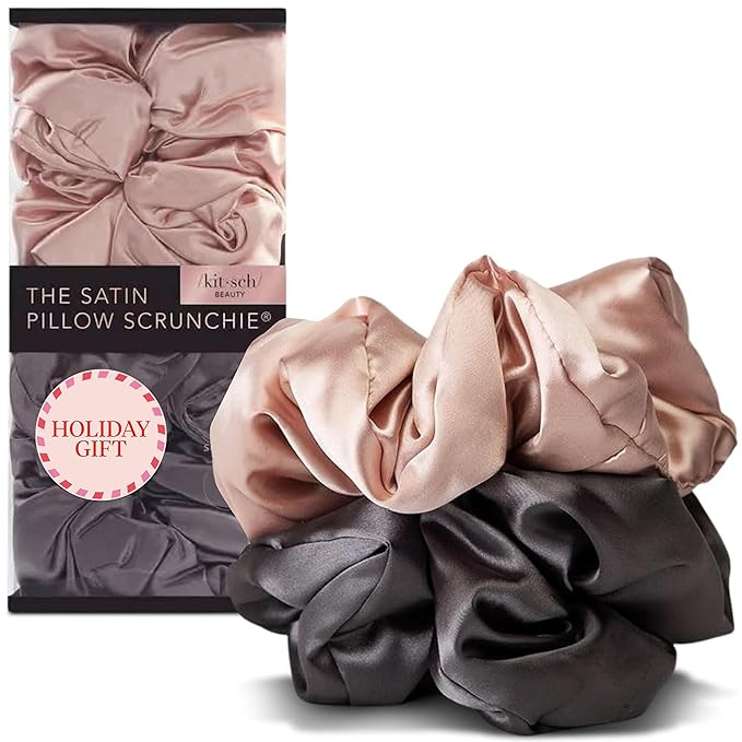Kitsch Satin Hair Scrunchies for Women, Softer Than Silk Scrunchies for Hair - No Damage Satin Ha... | Amazon (US)