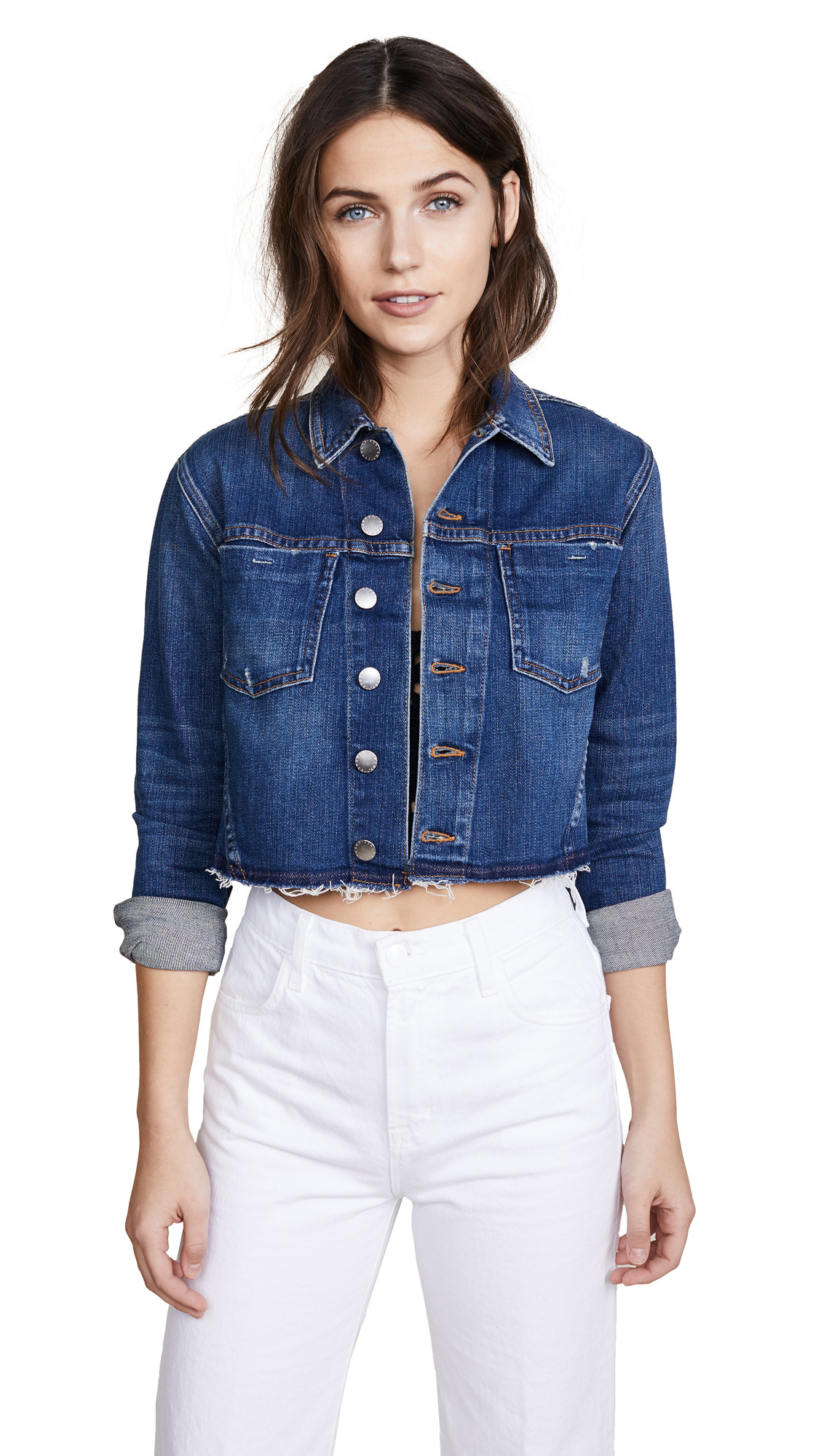 L'AGENCE Cropped Denim Jacket | Shopbop