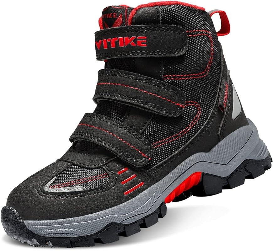 Boys Snow Boots Winter Waterproof Antiskid Boots Hiking Outdoor Shoes for Kids(Toddler/Little Kid... | Amazon (US)