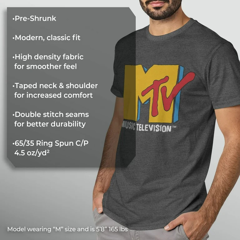 Mens MTV Retro Animated Logo T Shirt | Walmart (US)