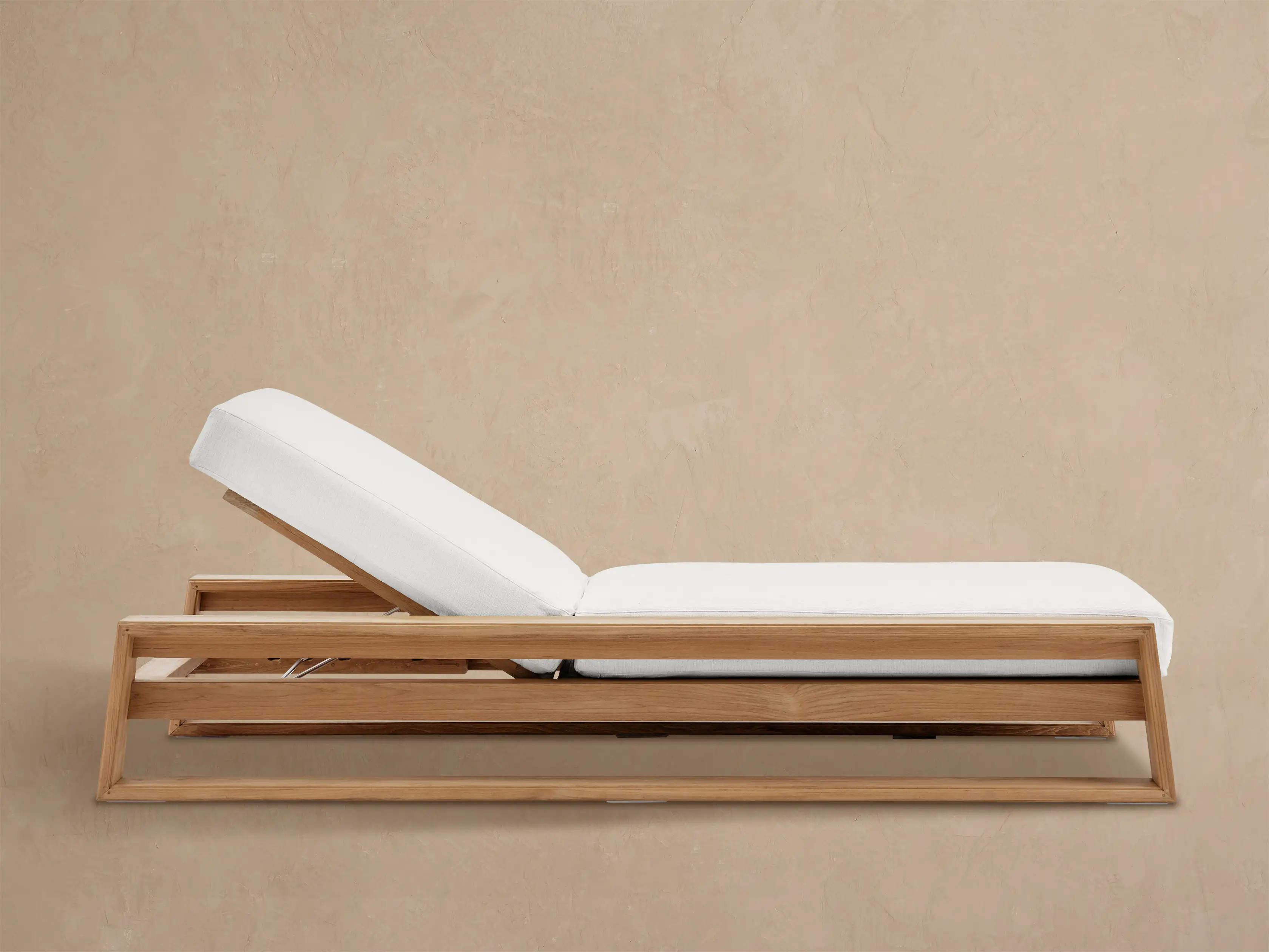 Canyon Outdoor Teak Chaise | Arhaus