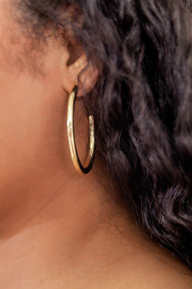 Brunch Date Gold Hoop Earrings | The Pink Lily Boutique