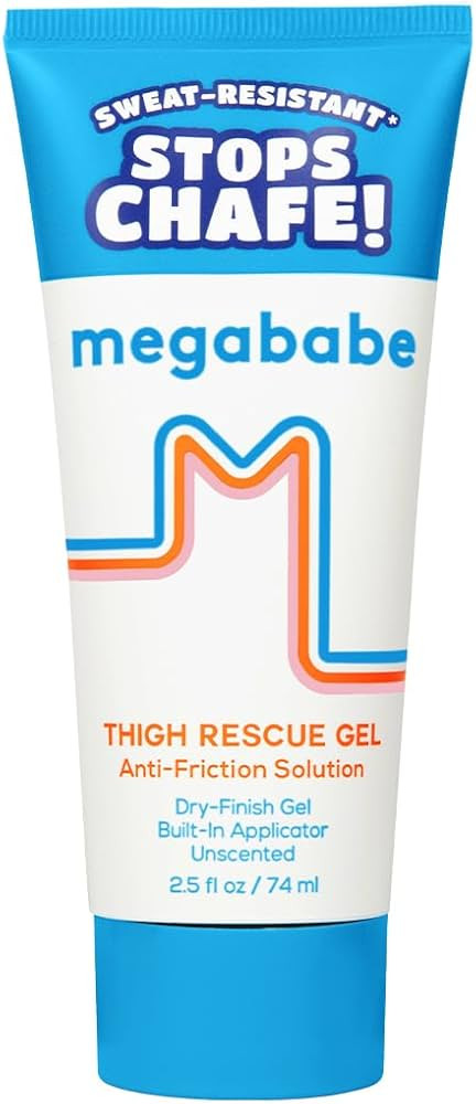 Megababe Thigh Rescue Gel | Clear Anti-Friction Barrier for Chafing | Sweat-Resistant | No-Mess A... | Amazon (US)