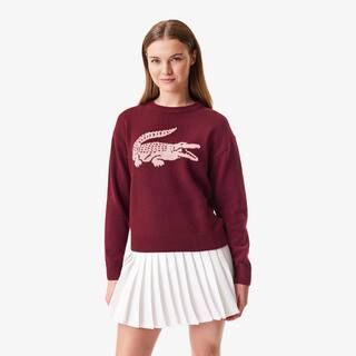 Women's Lacoste x Bandier Contrast Crocodile Sweater | Lacoste (US)