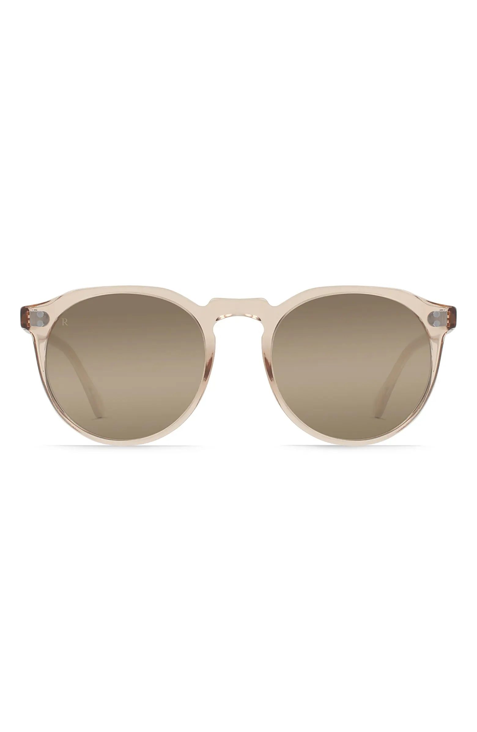 Remmy 52mm Polarized Mirrored Round Sunglasses | Nordstrom