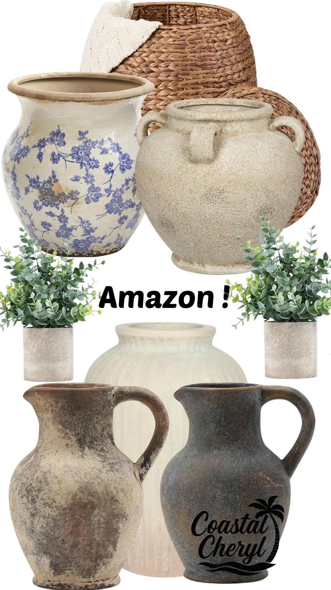 Decorative rustic-style pottery and woven baskets for home decor! #amazon #amazonhome #homedecor

#LTKHome #LTKGiftGuide #LTKFindsUnder100