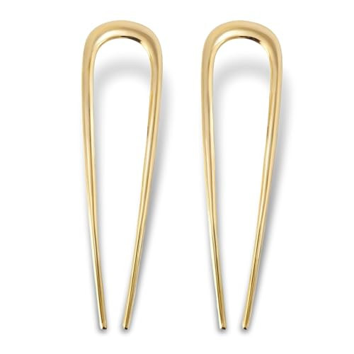 Lot de 2 épingles à cheveux françaises en métal doré - Grande broche française - Pour femme et fille | Amazon (FR)