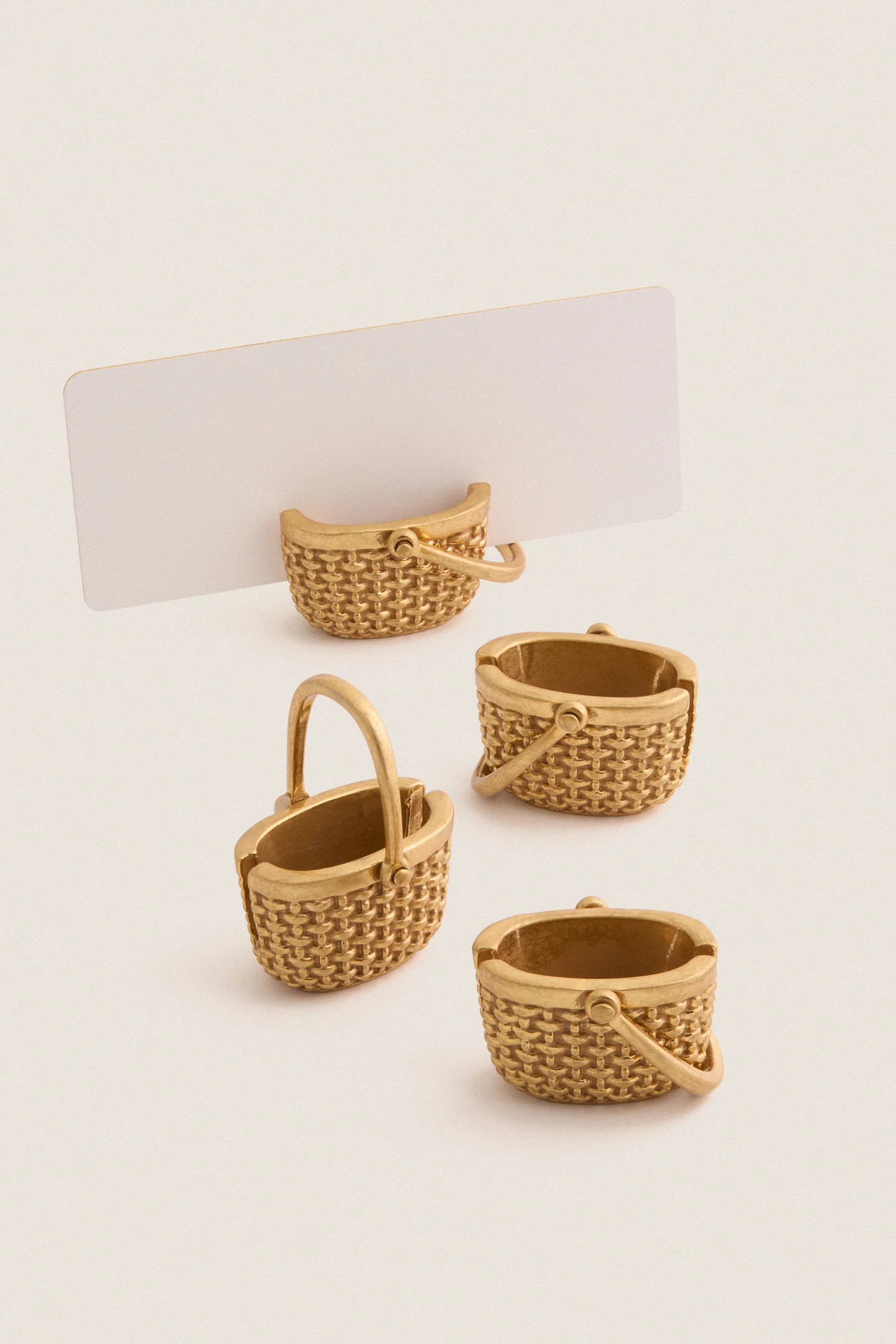 Gold Basket Place Card Holders Set of 4 | Tuckernuck (US)