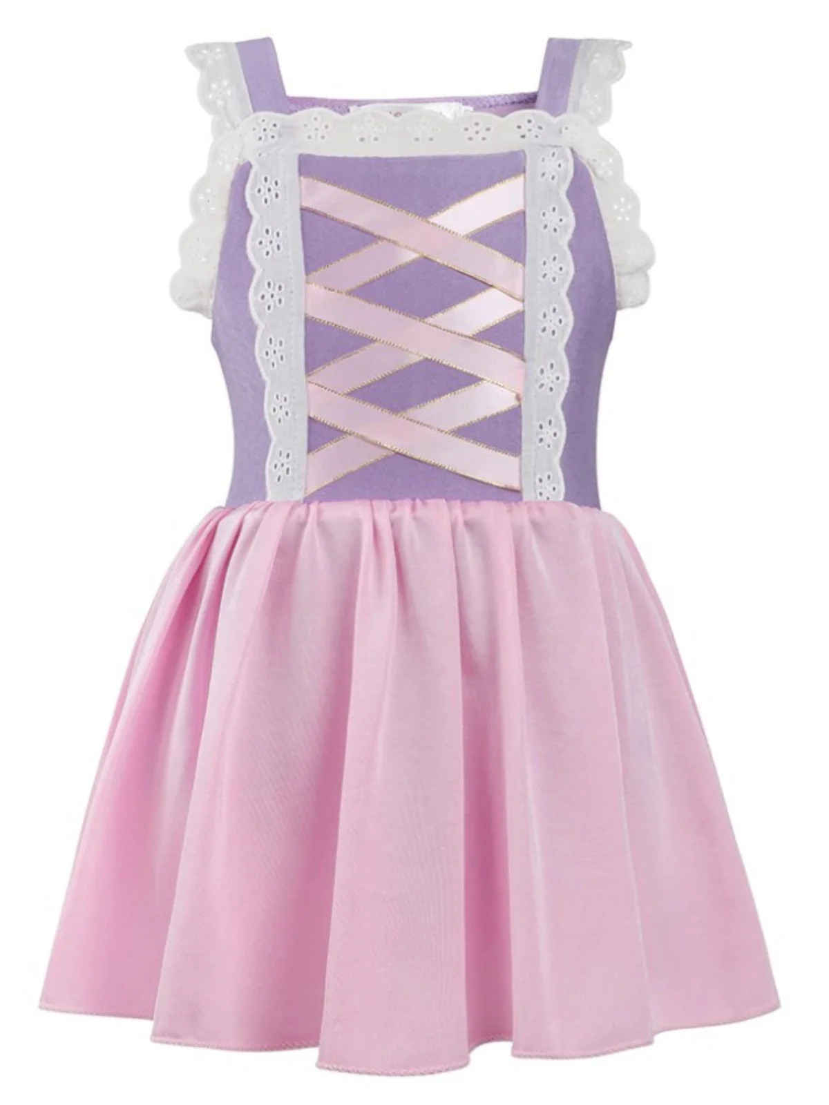 Tangled In Waves Princess One Piece Swimsuit Light Pink / 2T/3T | Mia Belle Girls