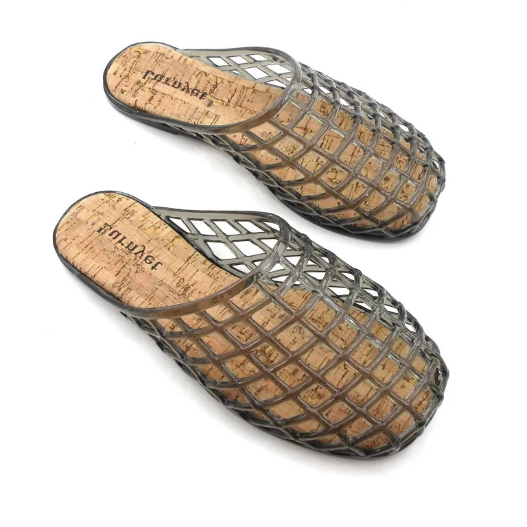 Women Jelly Sandals Breathable Mesh Flat Slippers Summer Slip-On Casual Beach Slippers for Outdoo... | Walmart (US)