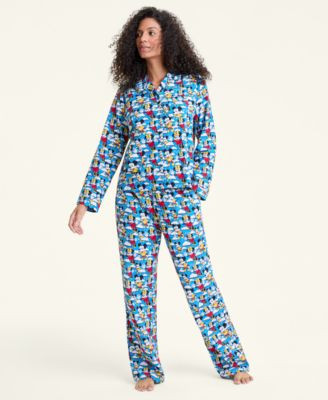 Disney | Macy's Women's Mickey Mouse & Minnie Mouse Parade Balloon Flannel Pajamas Set, Macy's Ex... | Macy's