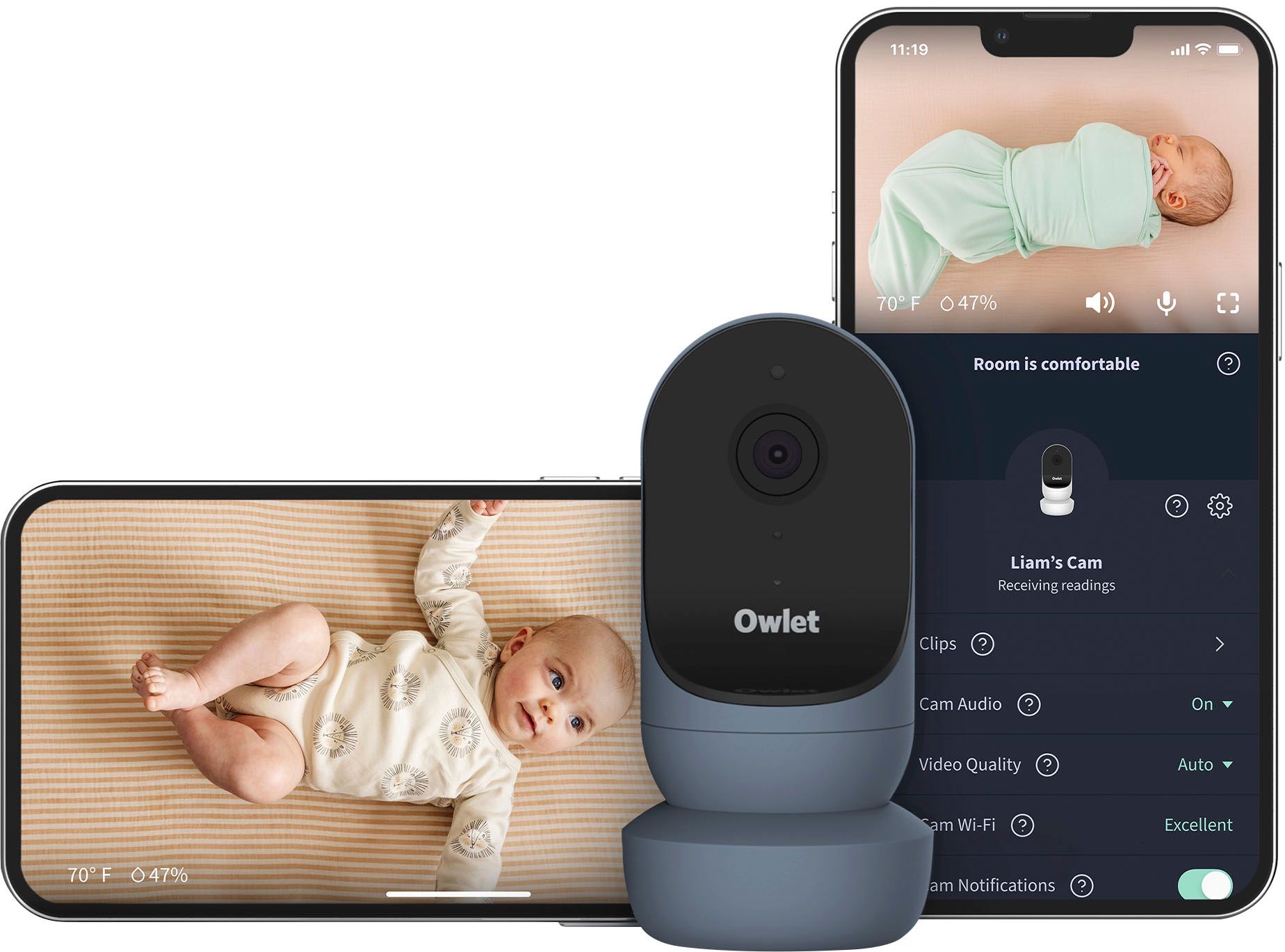 Owlet Cam 2, HD Video Baby Monitor Bedtime Blue BC04N67BBJ - Best Buy | Best Buy U.S.