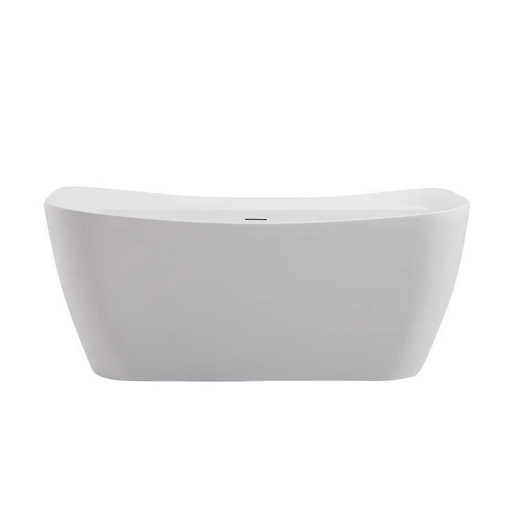 BT10467GW Harrieta 66.94" x 30.75" Freestanding Soaking Bathtub | Wayfair North America