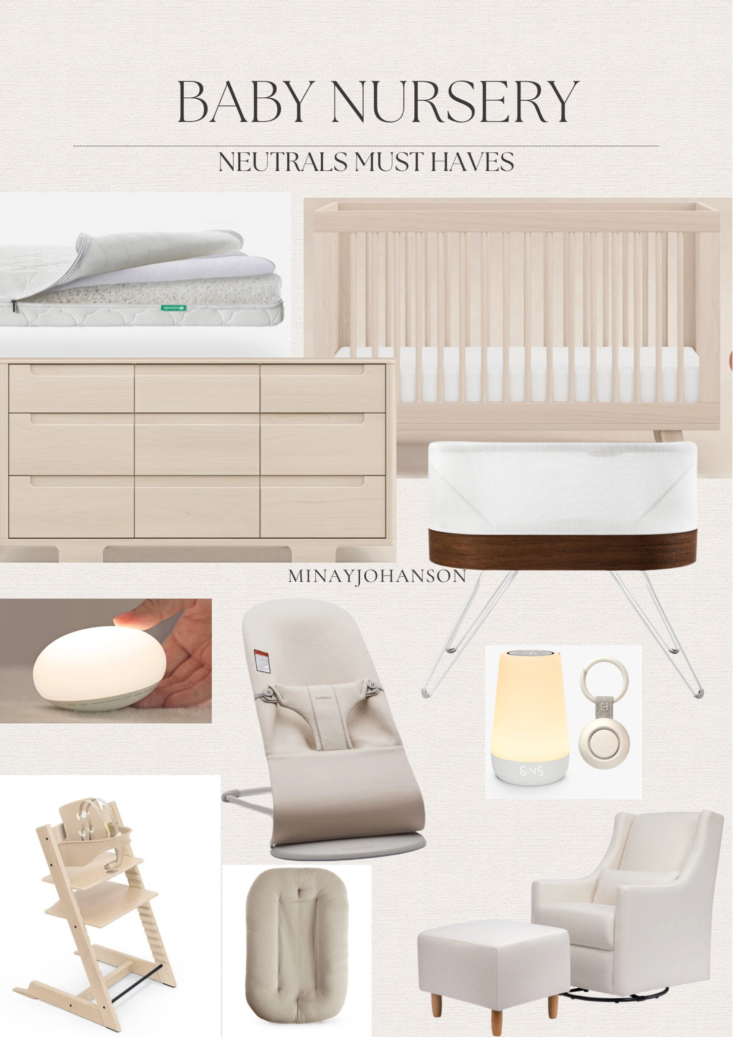 Baby Nursery MUST HAVES💯 

After hours of research and watching videos and comments I’m making lists of all the best items that are great quality and are basic necessities for Baby Nursery. I’ll be also making lists of baby clothing, baby gear, Baby Diper, Health and Safety Baby Bath, Baby Nursery Decor and Games so follow along with me on this new and exciting motherhood journey or getting ready for our little princess👧🏻🩷

#momlife #babyregistry #babydiper #babyclothing #nurserydecor #newbornmusthaves #amazonbaby #honestbaby #babycrib #babydresser #babymatress #snoo #babybath #babygear #stroller 

#LTKKids #LTKBaby #LTKSeasonal