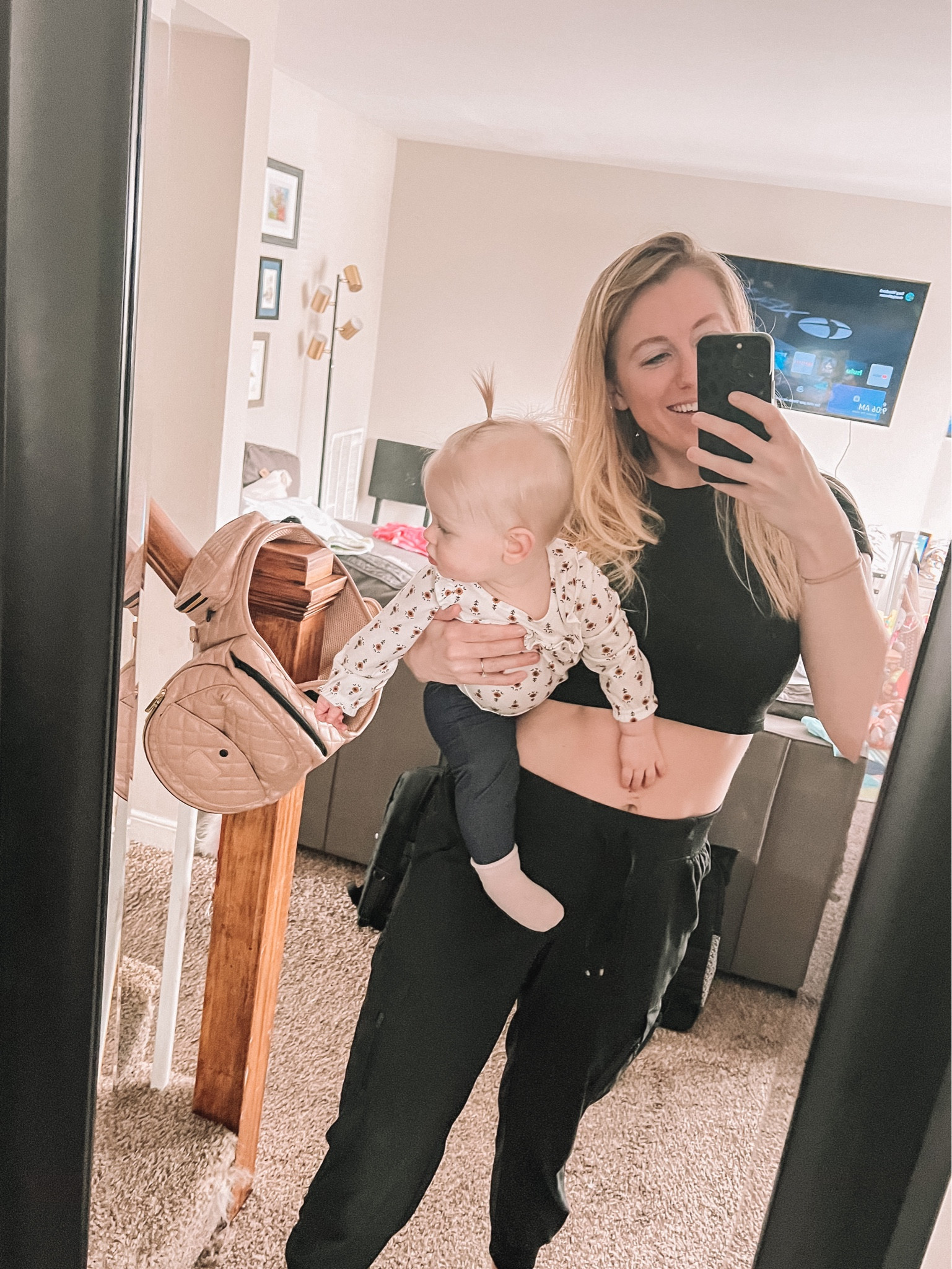 Love a simple black on black look. Feeling a little ~Kim Possible~ over here but also Super Woman because somehow I’m able to complete 5000 tasks a day while raising a child LOL🤠 Peep Lucy trying to jump out of my arms & our TushBaby which rocks 💕

#LTKfindsunder50 #LTKstyletip #LTKkids