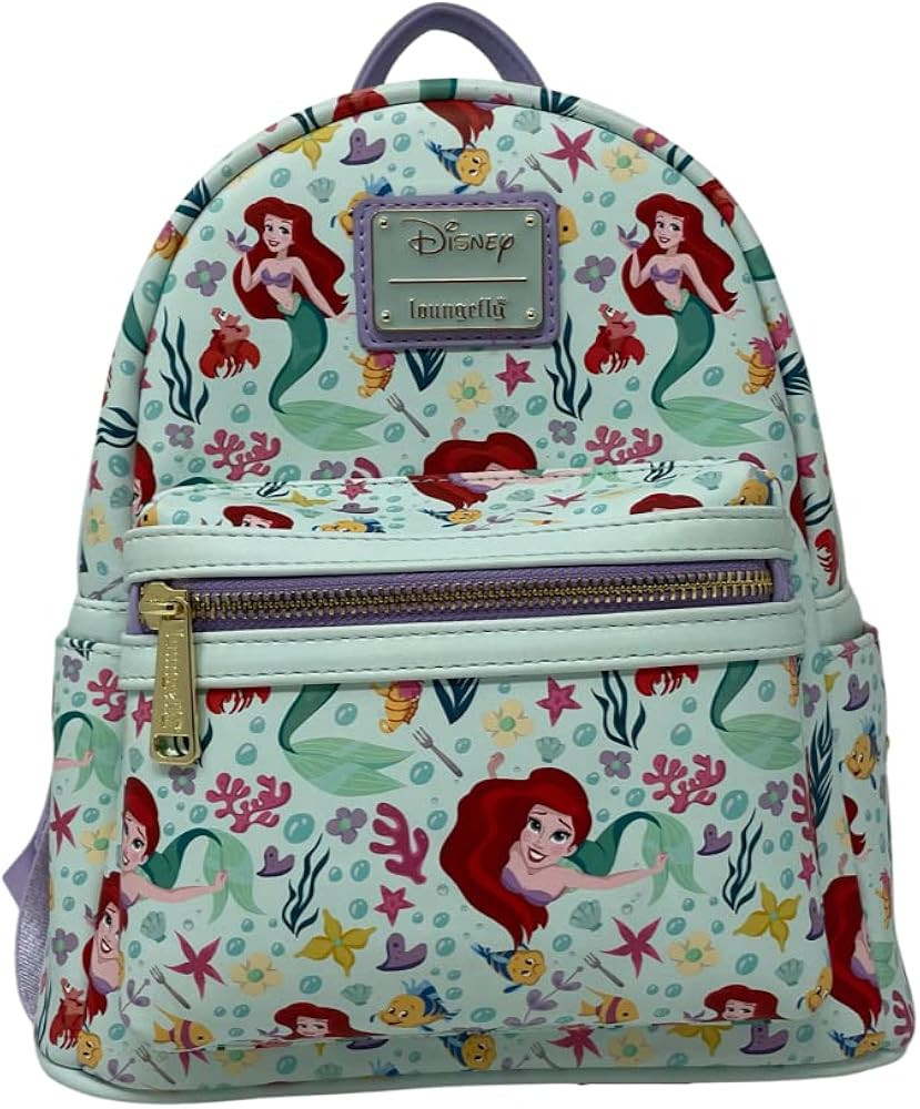Loungefly Disney Little Mermaid All-Over-Print Exclusive Mini Backpack | Amazon (US)