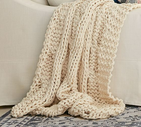 Colossal Handknit Throw | Pottery Barn (US)