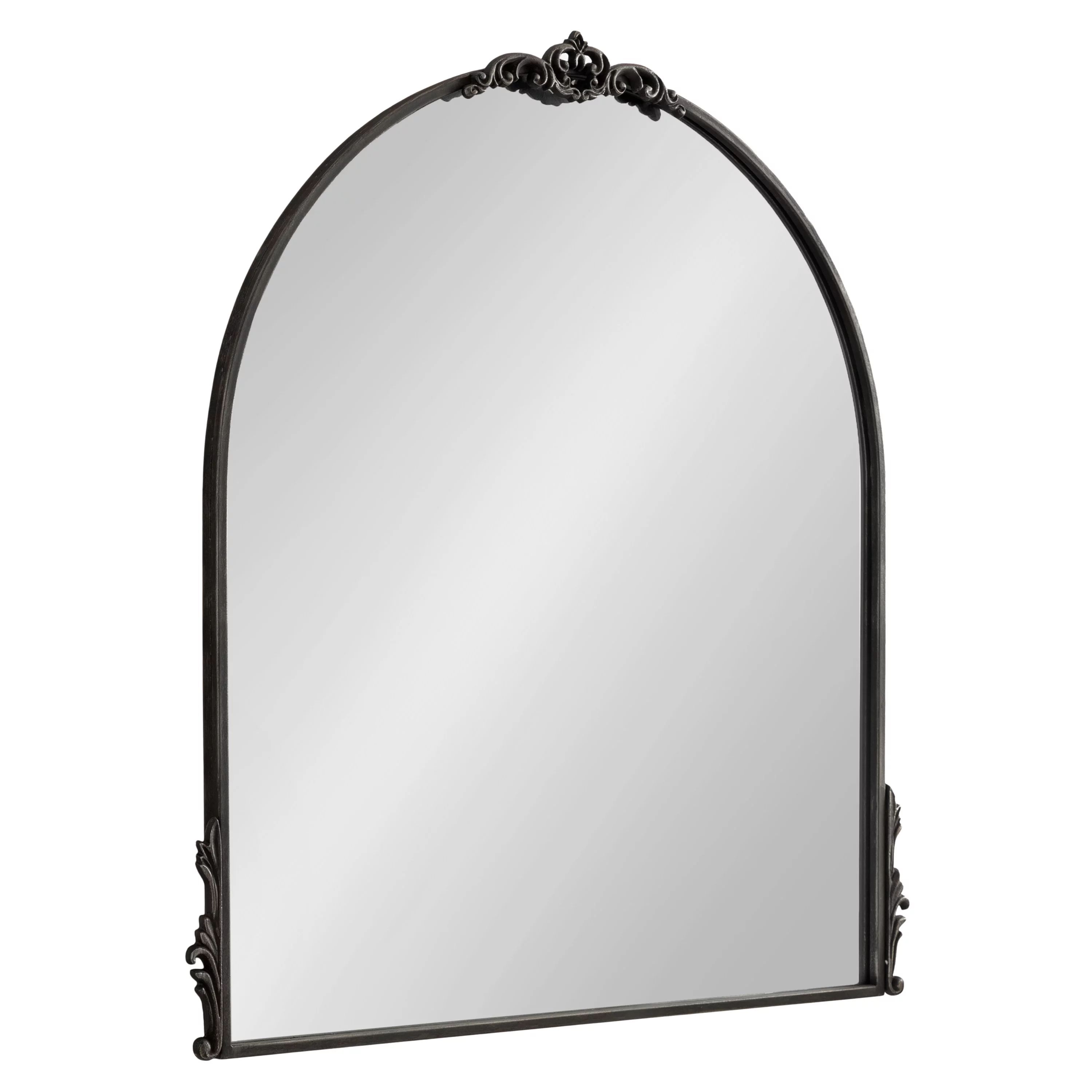Kate and Laurel Myrcelle Traditional Arched Mirror, 30 x 32, Black, Decorative Large Arch Mirror ... | Walmart (US)