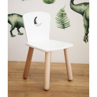 White Wooden Kids Chair, Toddler Child Kids Furniture, Desk Gift, Montessori Timeout Chair | Etsy (US)