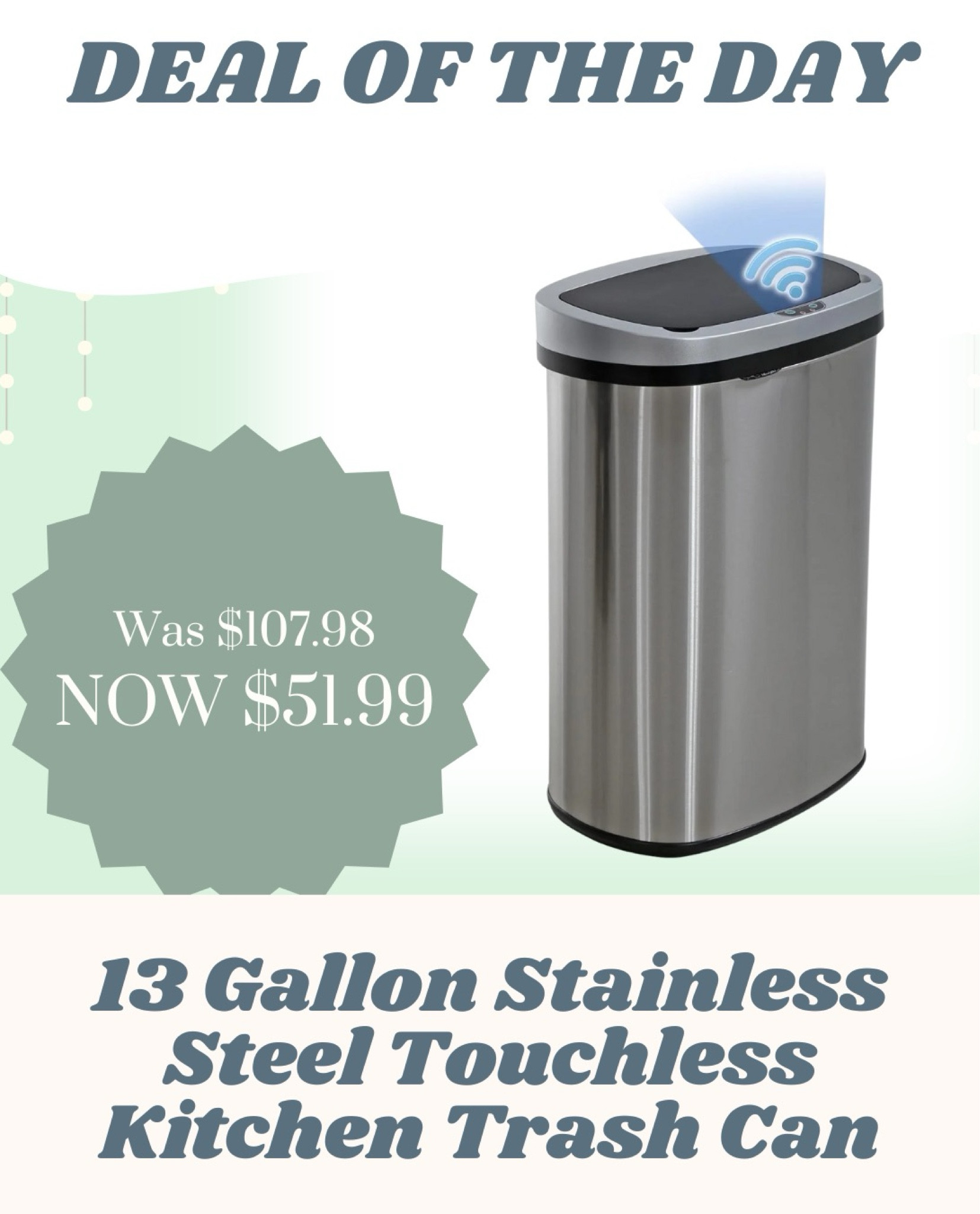 If you are looking for a new trashcan, this looks like a great one and it’s on sale right now! It’s almost 50% off! 

Check it out today! 

#LTKFindsUnder100 #LTKCyberWeek #LTKSaleAlert