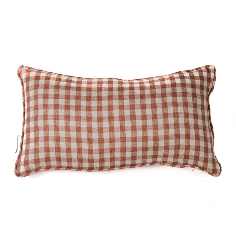 Linen Cushion in Rose Gingham | Etsy (US)