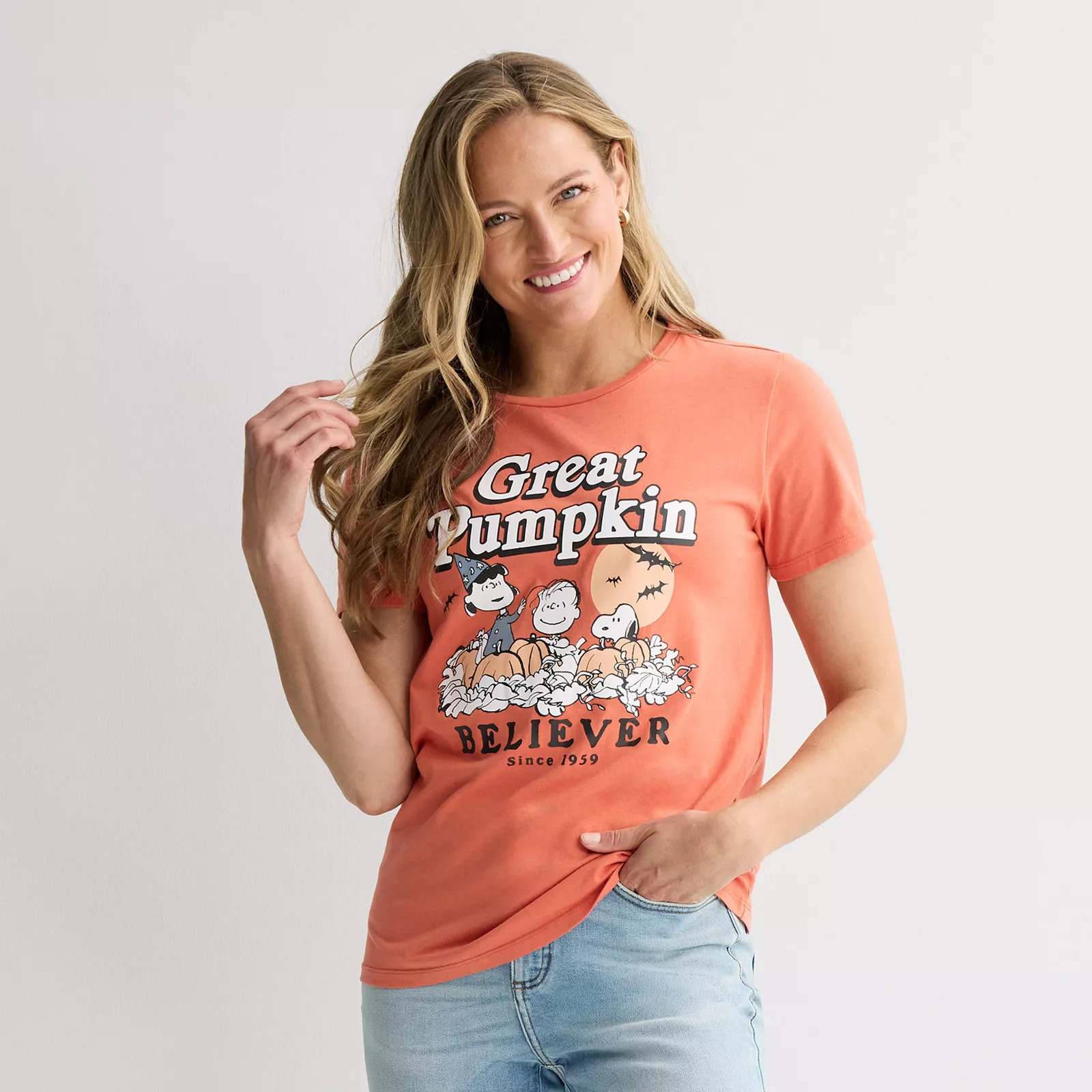 Women's Peanuts The Great Pumpkin Believer Graphic Tee | Kohl's