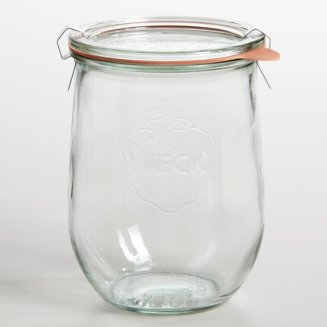 Weck Medium Glass Tulip Jar with Clamp Lid | World Market