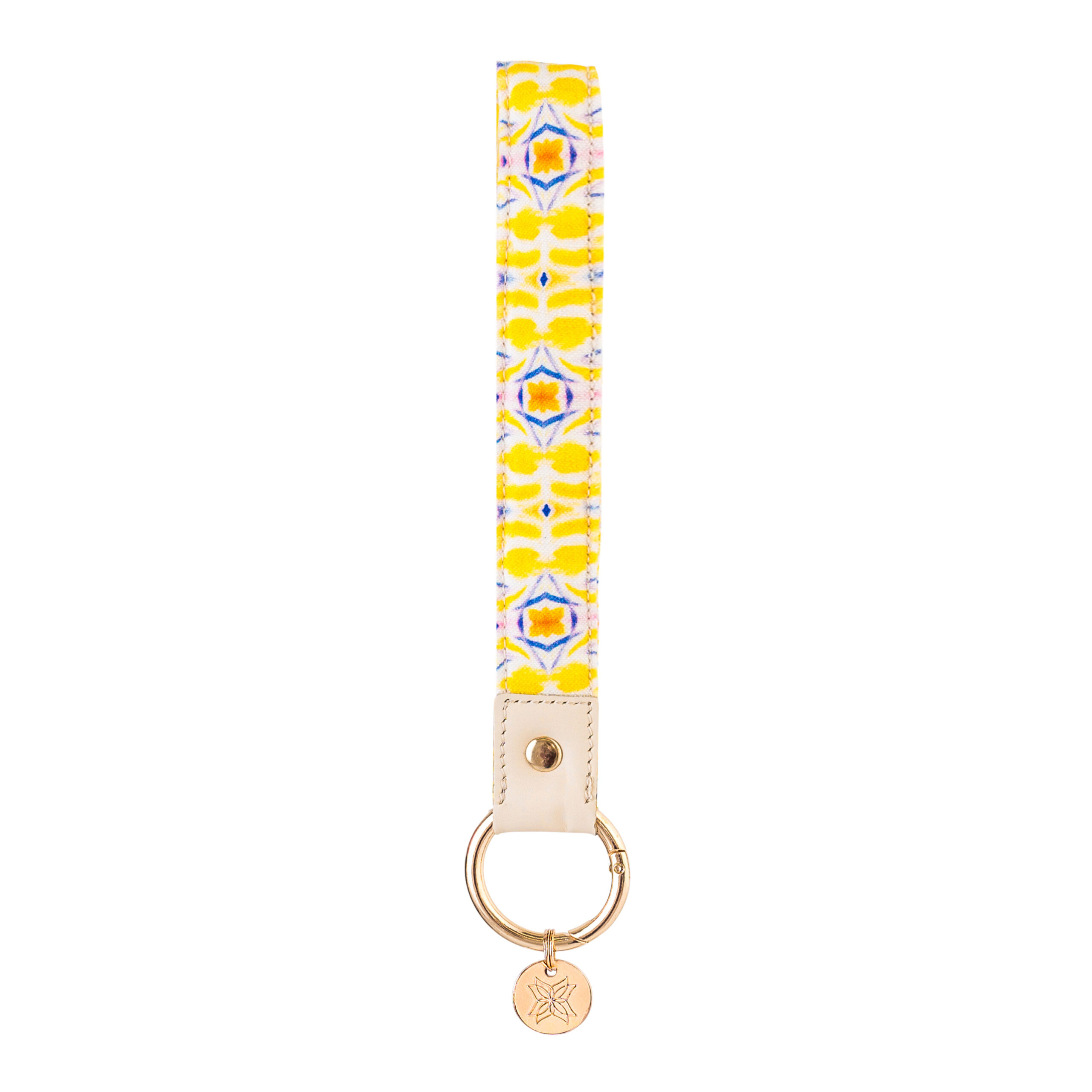 Double Lemon with Orange Marigold Fabric Loop Keychain - EVELYN & KATE | EVELYN & KATE (US)