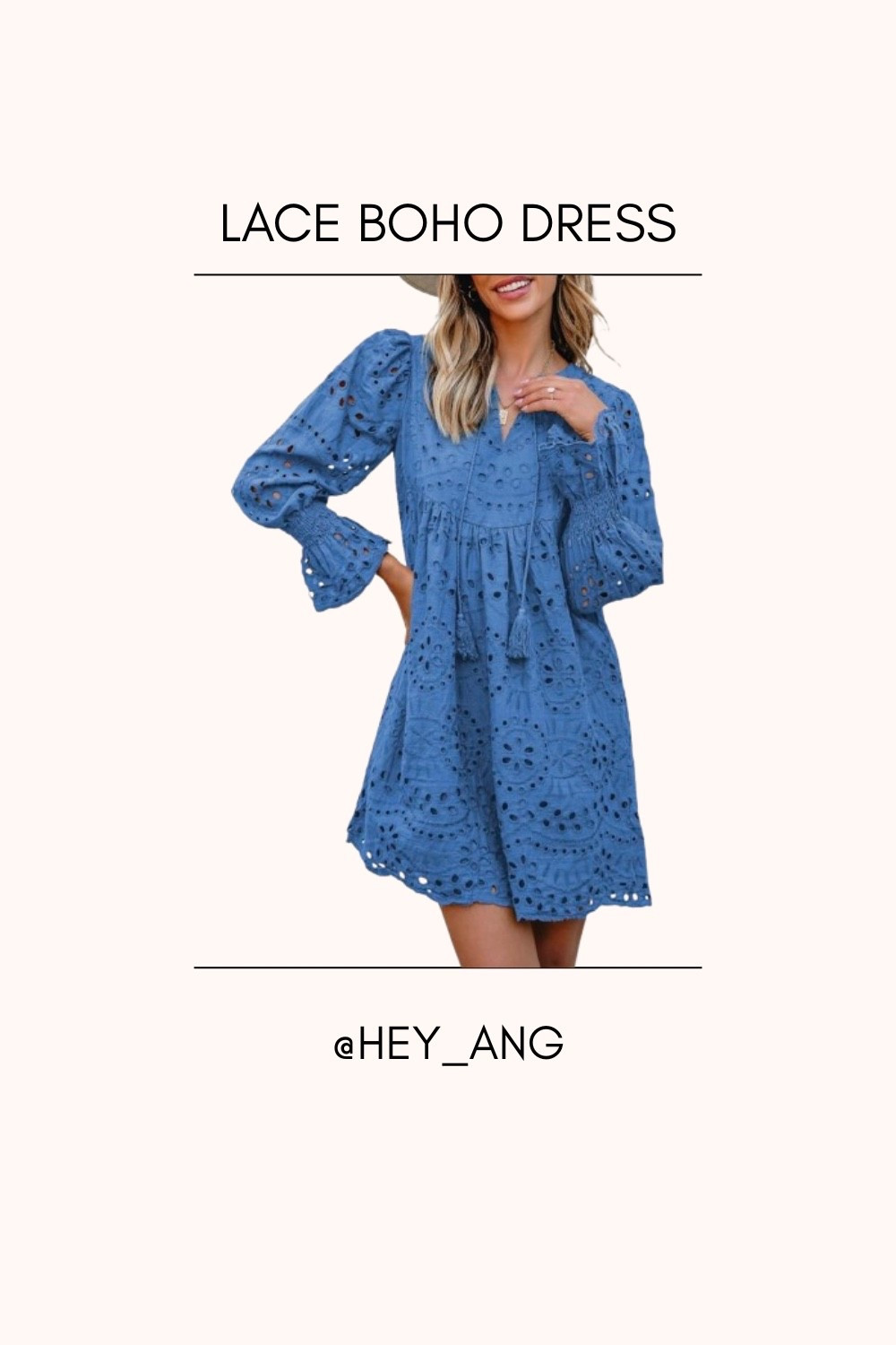 This boho dress is perfect for spring. I love the lace details. I’d style it with some sandals for a casual day. Comes in other colors. 

#LTKTall #LTKTravel