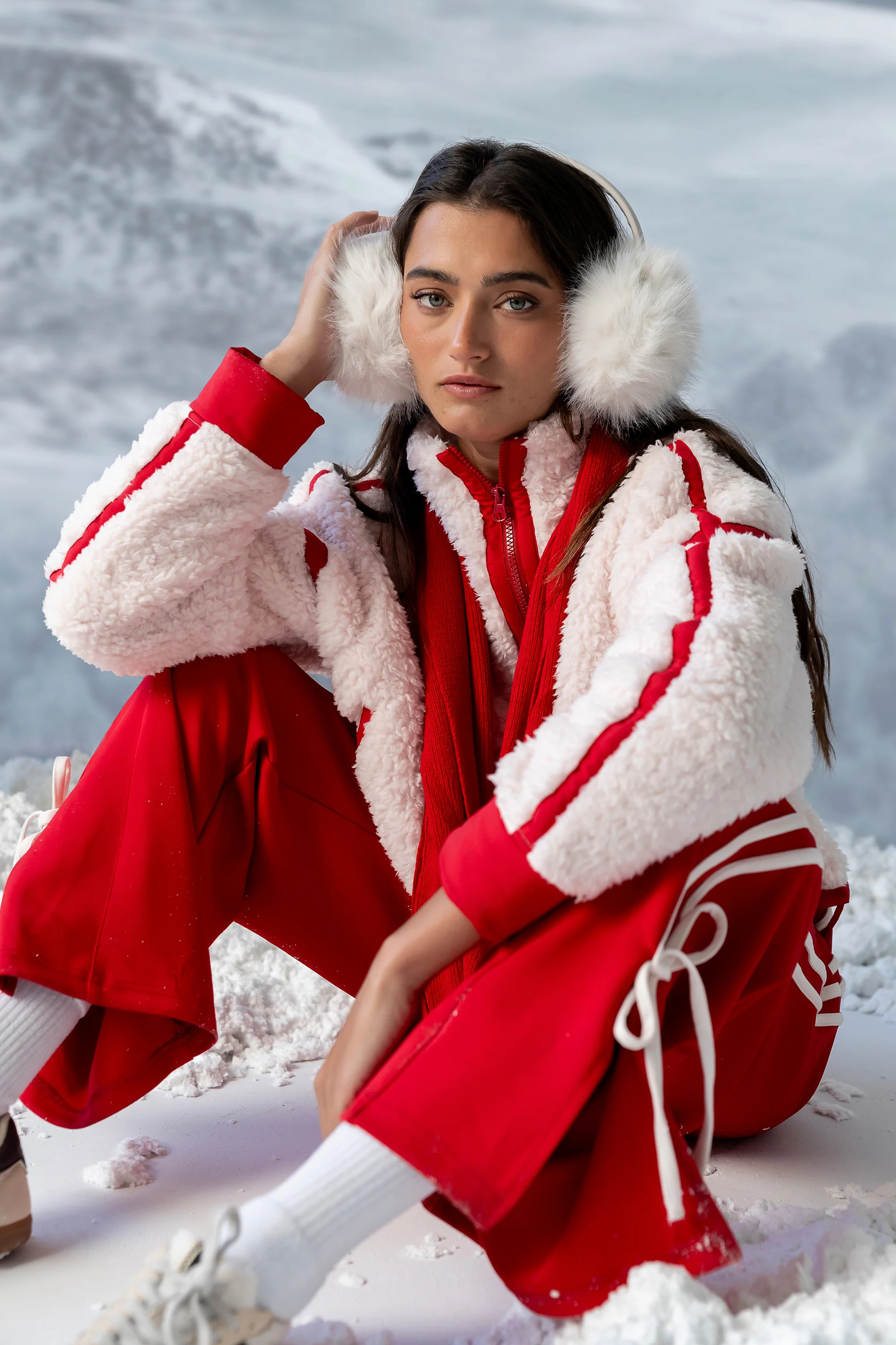 Lenny Sherpa Half Zip in Pink | Böhme US