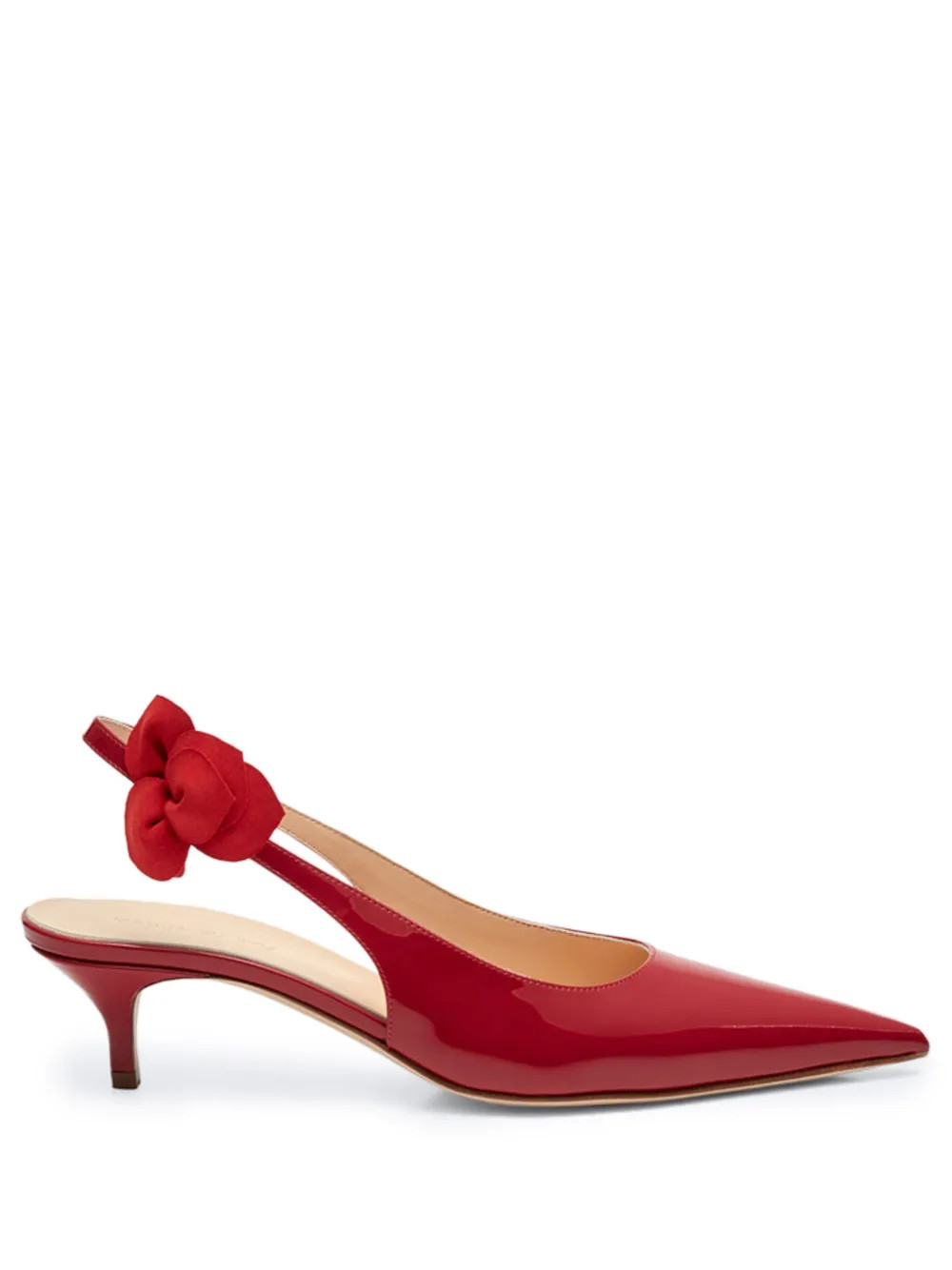 Magda Butrym 50mm Rose Leather Slingback Pumps - Farfetch | Farfetch Global