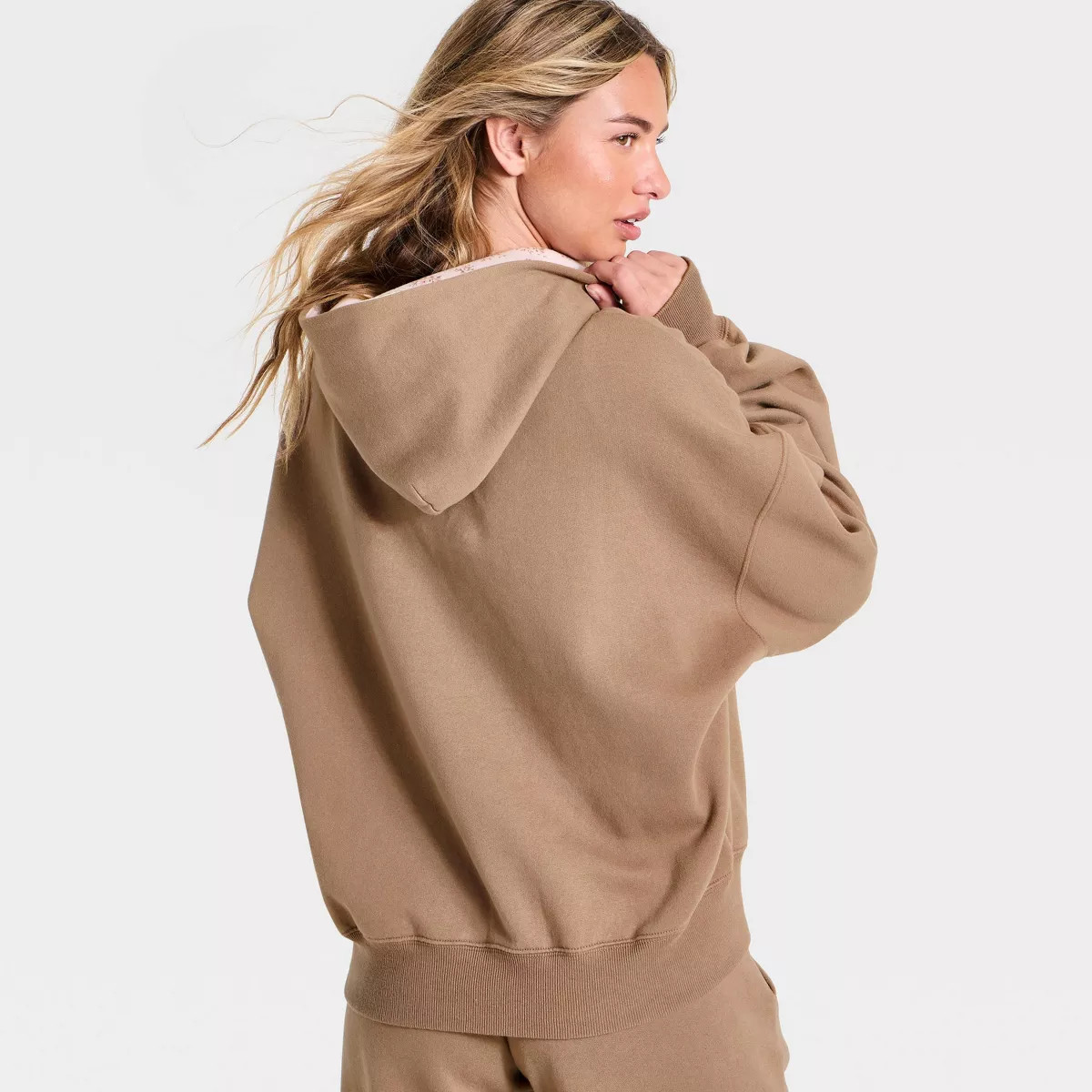 Women's Fleece Hoodie - Brown M The Hollister Collection at Target | Target