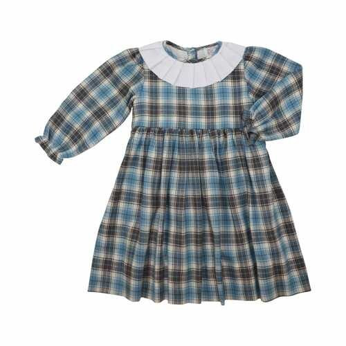 Gray and Blue Plaid Flannel Dress | Cecil and Lou