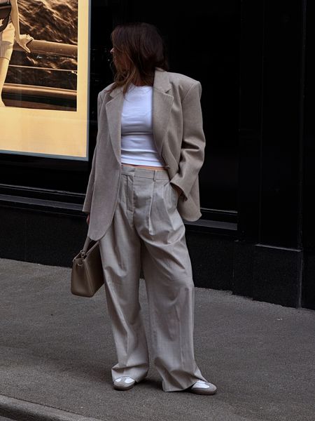 Oversized Sandro blazer, cos tailored trousers, adidas sambas, Parisa wang bag 

#LTKstyletip #LTKitbag #LTKworkwear