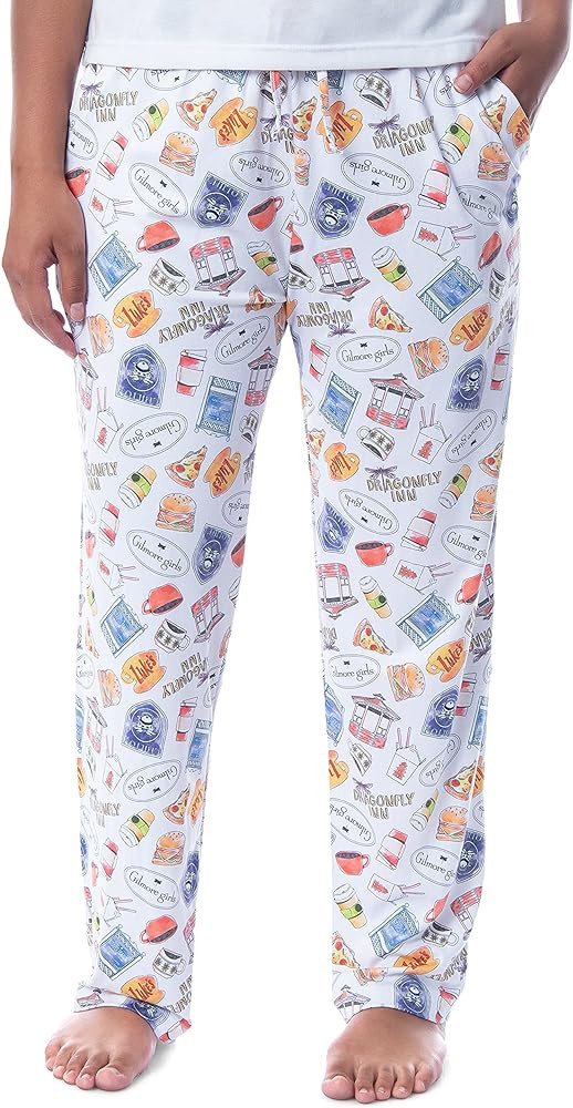 Gilmore Girls Womens' Icons Toss Print Luke's Diner Stars Hollow Pajama Pants | Amazon (US)