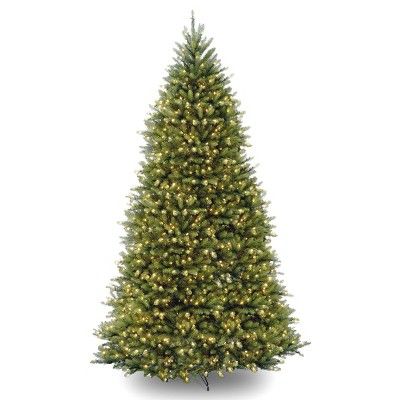 10ft National Christmas Tree Company Dunhill Fir Hinged Full Artificial Christmas Tree with 1200 Cle | Target