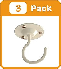 NACETURE Ceiling Hooks for Hanging Plants 3 Pack - Plant Hanger Indoor Hanging Hooks Metal Plant ... | Amazon (US)