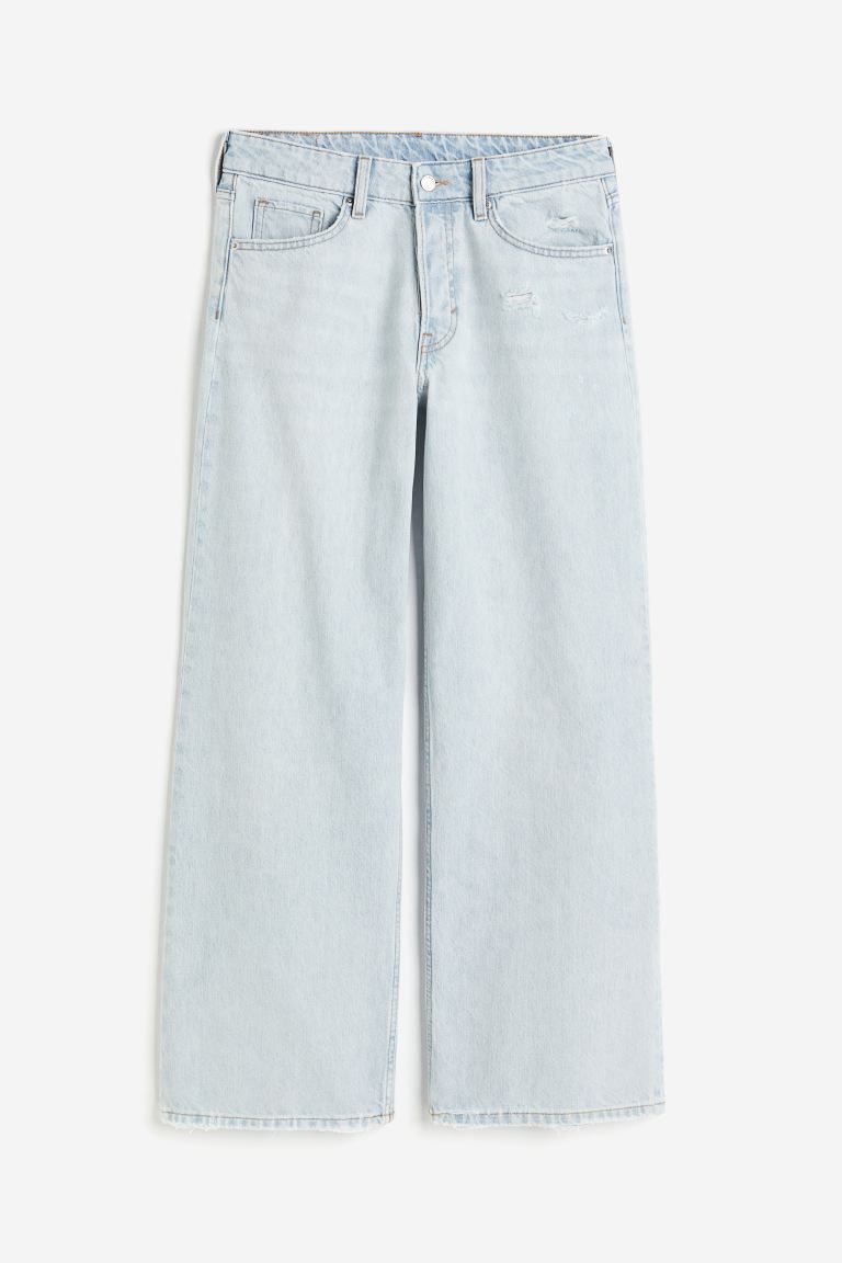 Baggy Wide Low Jeans - White - Ladies | H&M GB | H&M (UK, MY, IN, SG, PH, TW, HK)