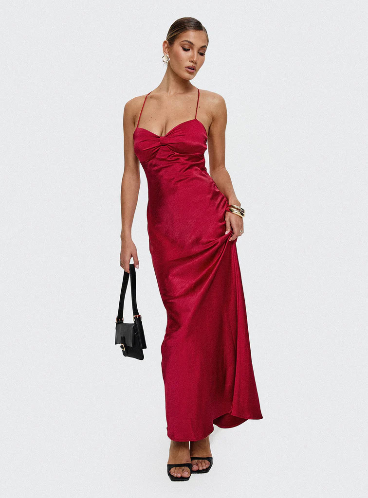 Kristelle Maxi Dress Red | Princess Polly US