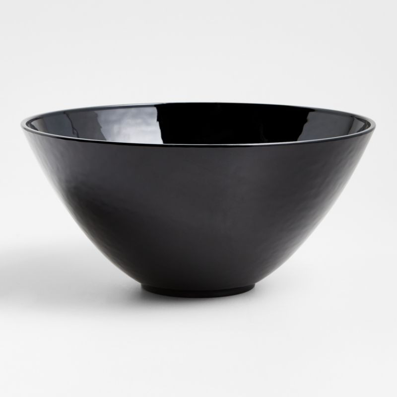 Stacks Black Melamine Serving Bowl + Reviews | Crate & Barrel | Crate & Barrel