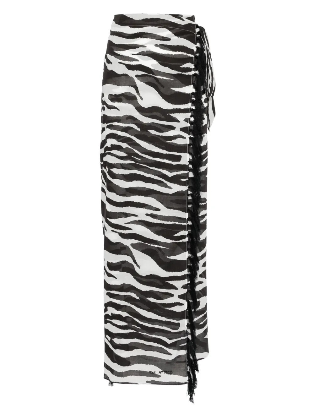 The Attico animal-print pareo - Black | Farfetch Global