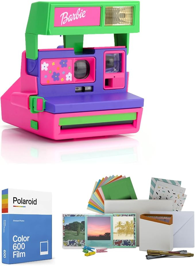 Polaroid 600 Barbie Throwback Instant Camera Bundle with Polaroid Originals Color Instant Film fo... | Amazon (US)